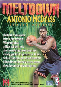 1995-96 SkyBox Premium - Meltdown #M4 Antonio McDyess Back