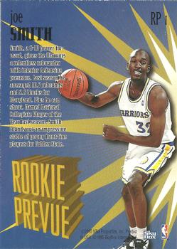 1995-96 SkyBox Premium - Rookie Prevue #RP1 Joe Smith Back
