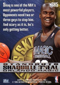1995-96 SkyBox Premium - Standouts Hobby #SH5 Shaquille O'Neal Back