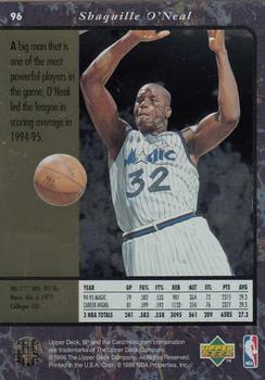 1995-96 SP #96 Shaquille O'Neal Back
