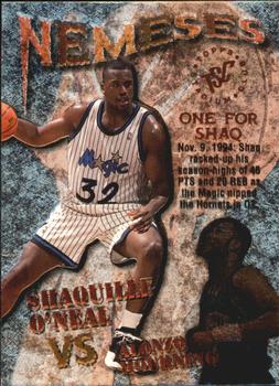 1995-96 Stadium Club - Nemeses #N4 Shaquille O'Neal / Alonzo Mourning Front
