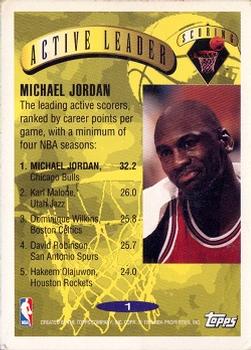 1995-96 Topps #1 Michael Jordan Back