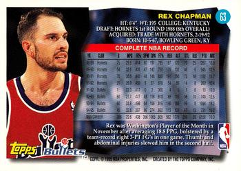 1995-96 Topps #63 Rex Chapman Back
