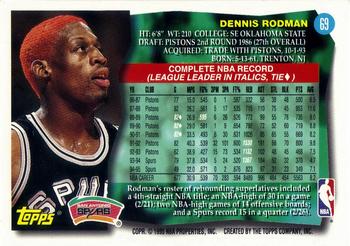 1995-96 Topps #69 Dennis Rodman Back