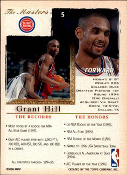 1995-96 Topps Gallery #5 Grant Hill Back