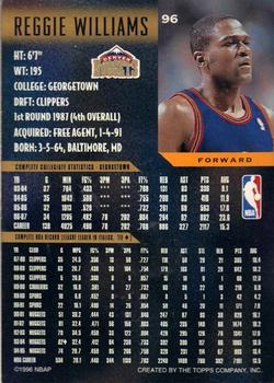 1995-96 Topps Gallery - Player's Private Issue #96 Reggie Williams Back