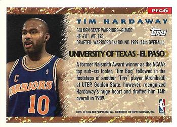1995-96 Topps - Pan for Gold #PFG6 Tim Hardaway Back