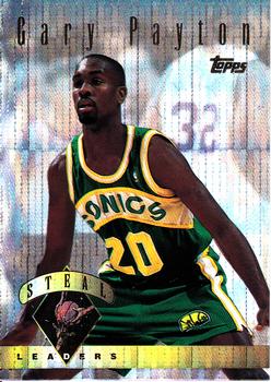 1995-96 Topps - Power Boosters #23 Gary Payton Front
