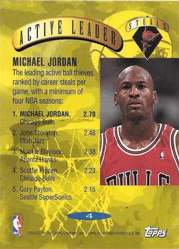 1995-96 Topps - Power Boosters #4 Michael Jordan Back