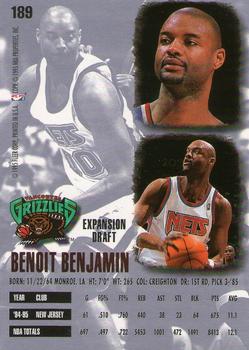1995-96 Ultra #189 Benoit Benjamin Back