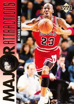 1995-96 Upper Deck #341 Michael Jordan / Queen Latifah Front