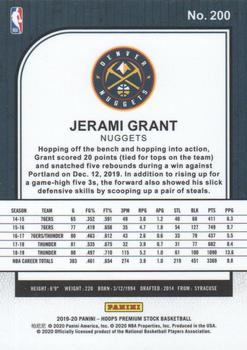 2019-20 Hoops Premium Stock #200 Jerami Grant Back