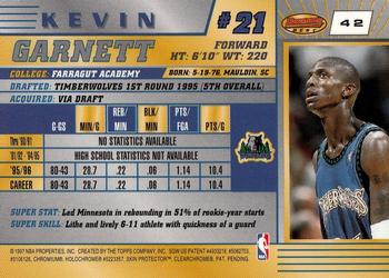 1996-97 Bowman's Best #42 Kevin Garnett Back