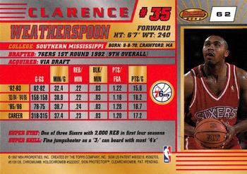 1996-97 Bowman's Best #62 Clarence Weatherspoon Back