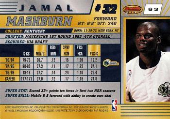 1996-97 Bowman's Best #63 Jamal Mashburn Back