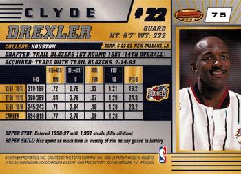 1996-97 Bowman's Best #75 Clyde Drexler Back