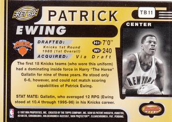 1996-97 Bowman's Best #TB11 Patrick Ewing Back