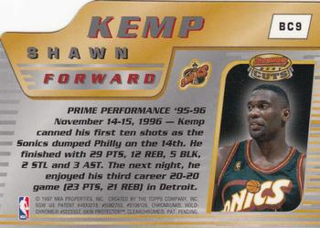 1996-97 Bowman's Best - Cuts #BC9 Shawn Kemp Back