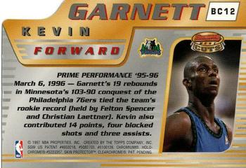 1996-97 Bowman's Best - Cuts #BC12 Kevin Garnett Back