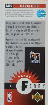 1996-97 Collector's Choice Italian - Mini-Cards #M15 Danny Ferry Back