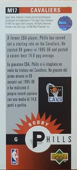 1996-97 Collector's Choice Italian - Mini-Cards #M17 Bobby Phills Back