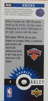 1996-97 Collector's Choice Italian - Mini-Cards #M56 Charles Oakley Back