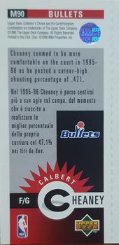 1996-97 Collector's Choice Italian - Mini-Cards #M90 Calbert Cheaney Back