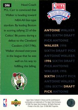 1996-97 Collector's Choice - NBA Draft Exchange #DR6 Antoine Walker Back