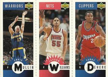 1996-97 Collector's Choice - Mini-Cards Panels #M27 / M54 / M38 Chris Mullin / Jayson Williams / Terry Dehere Front