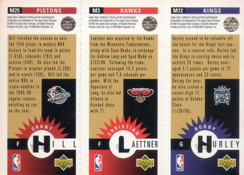 1996-97 Collector's Choice - Mini-Cards Panels Gold #M72 / M3 / M25 Bobby Hurley / Christian Laettner / Grant Hill Back