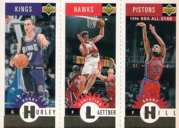 1996-97 Collector's Choice - Mini-Cards Panels Gold #M72 / M3 / M25 Bobby Hurley / Christian Laettner / Grant Hill Front