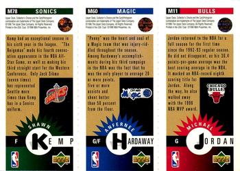 1996-97 Collector's Choice - Mini-Cards Panels Gold #M11 / M60 / M78 Michael Jordan / Anfernee Hardaway / Shawn Kemp Back