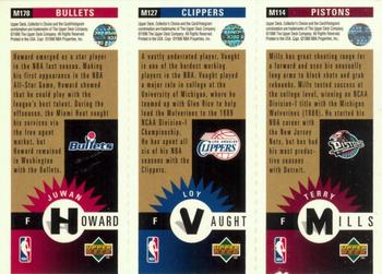 1996-97 Collector's Choice - Mini-Cards Panels Gold #M114/M127/M178 Terry Mills / Loy Vaught / Juwan Howard Back
