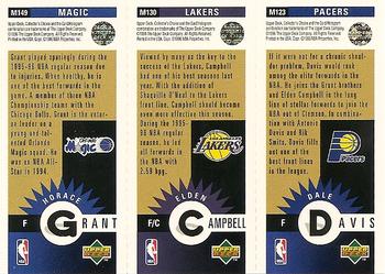 1996-97 Collector's Choice - Mini-Cards Panels Gold #M123/M130/M149 Dale Davis / Elden Campbell / Horace Grant Back