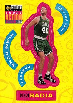 1996-97 Collector's Choice - Super Action Stick 'Ums (Series Two Stickers) #S2 Dino Radja Front