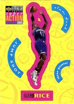 1996-97 Collector's Choice - Super Action Stick 'Ums (Series Two Stickers) #S3 Glen Rice Front
