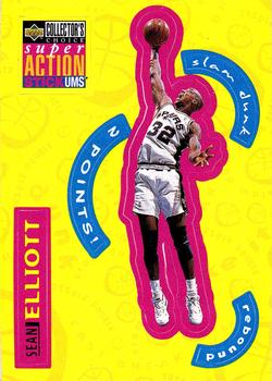 1996-97 Collector's Choice - Super Action Stick 'Ums (Series Two Stickers) #S24 Sean Elliott Front