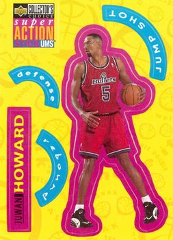 1996-97 Collector's Choice - Super Action Stick 'Ums (Series Two Stickers) #S29 Juwan Howard Front