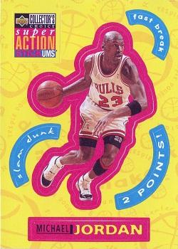 1996-97 Collector's Choice - Super Action Stick 'Ums (Series Two Stickers) #S30 Michael Jordan Front