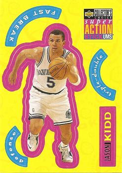 1996-97 Collector's Choice - Super Action Stick 'Ums (Series Two Stickers) #S6 Jason Kidd Front