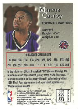 1996-97 Finest #258 Marcus Camby Back