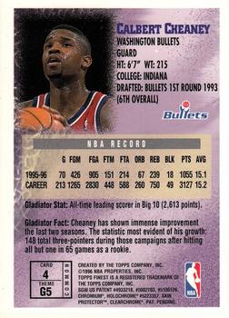 1996-97 Finest #4 Calbert Cheaney Back