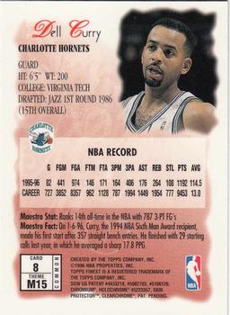 1996-97 Finest #8 Dell Curry Back
