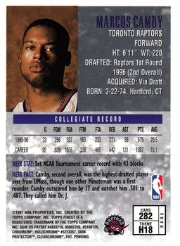 1996-97 Finest #282 Marcus Camby Back