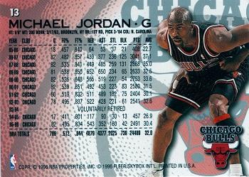 1996-97 Fleer #13 Michael Jordan Back