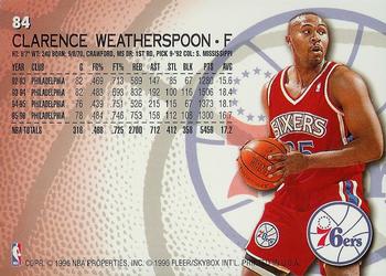 1996-97 Fleer #84 Clarence Weatherspoon Back