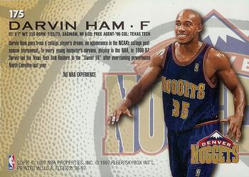 1996-97 Fleer #175 Darvin Ham Back