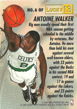 1996-97 Fleer - Lucky 13 #6 Antoine Walker Back
