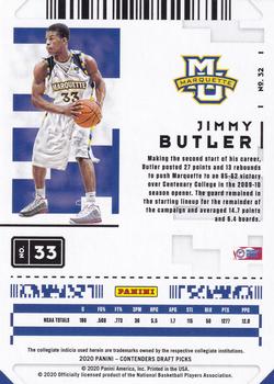 2020 Panini Contenders Draft Picks - Game Ticket Green Explosion #32 Jimmy Butler Back