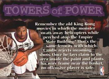 1996-97 Fleer - Towers of Power #2 Marcus Camby Back